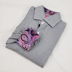 MICHELSONS LONDON checkered button up shirt G23